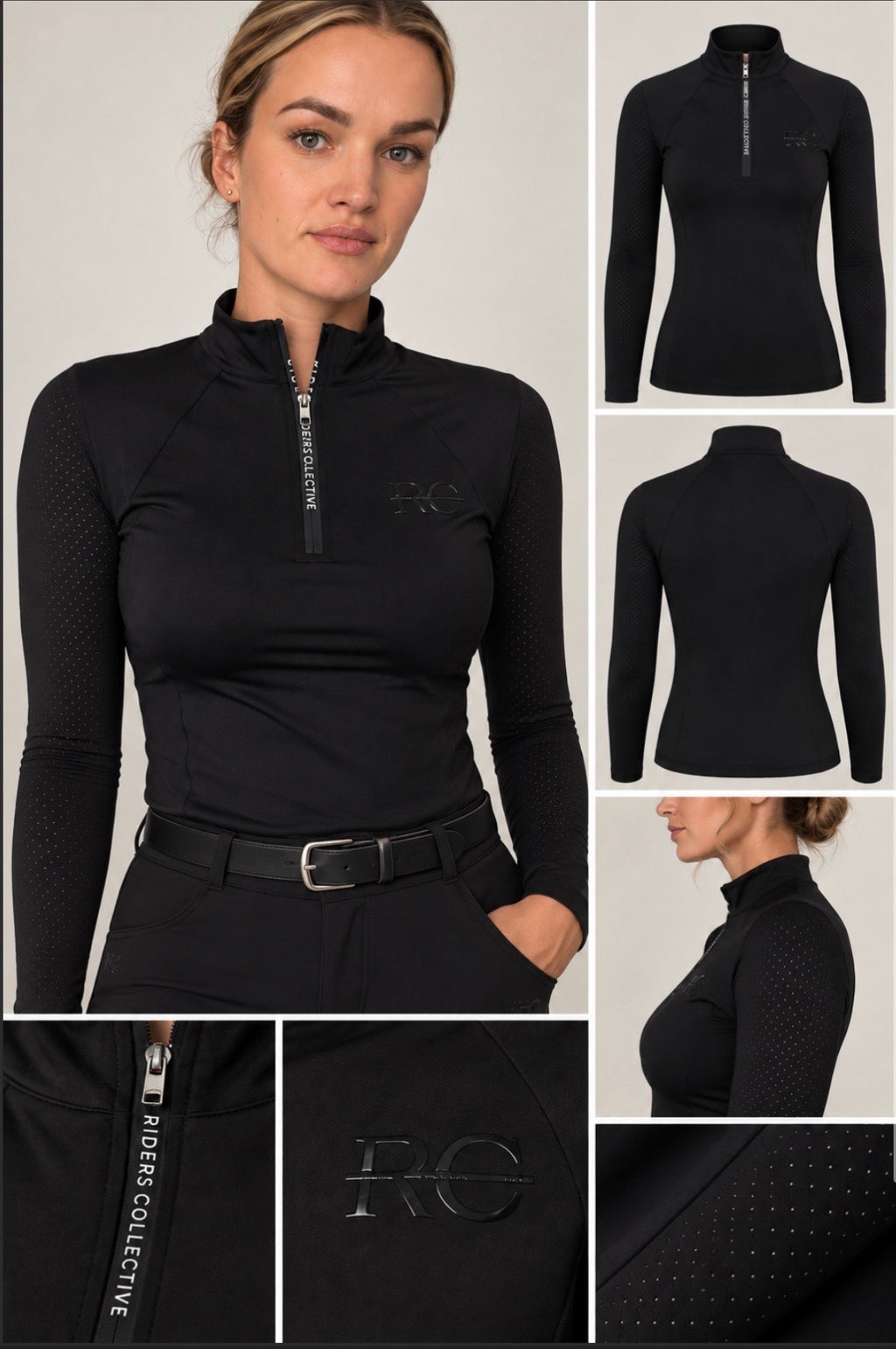 Black zip up baselayer